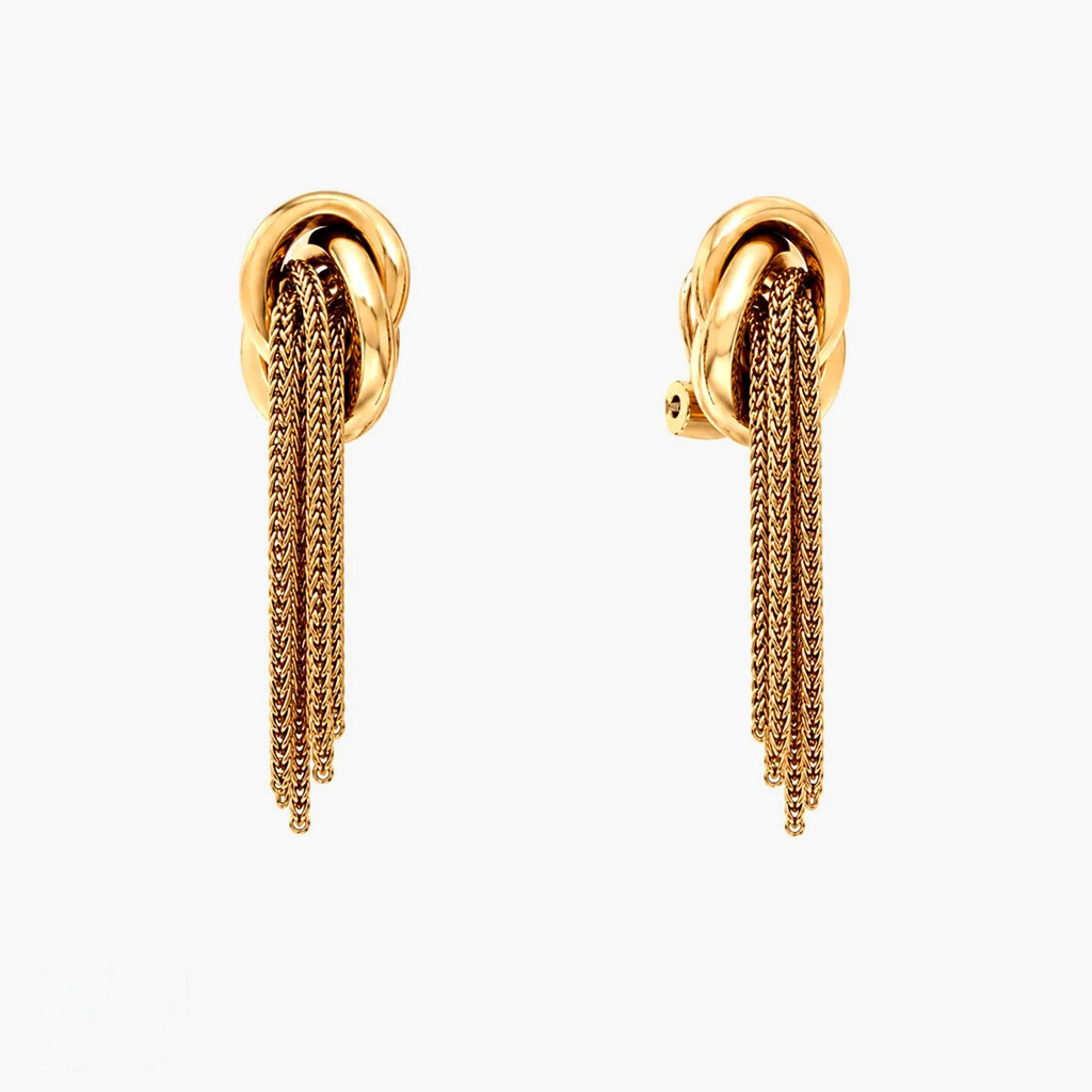 Dior Knot Tassel Earrings